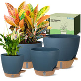 Goproauto self-watering pot (12-inch) with clear water window for precise moisture.
