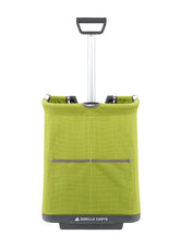 Gorilla Carts GCSS-11G-COM folded for compact storage, ideal for small spaces.