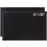 Gorilla Grip HydroAbsorb front door mat catching water at entry