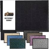 GORILLA GRIP WeatherMAX doormat shows deep grooves for dirt capture at entry
