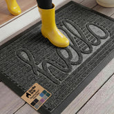 Gorilla Grip WeatherMAX doormat, deep grooves trap dirt and moisture for quick cleanup