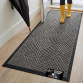 GORILLA GRIP WeatherMAX doormat with diamond gray weave for dirt control