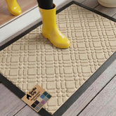 GORILLA GRIP WeatherMAX doormat at the front door captures dirt while welcoming guests.