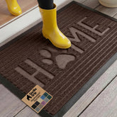 Gorilla Grip WeatherMAX front door doormat in espresso traps dirt and moisture.