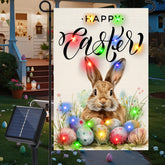 Gosuoa Easter flag front view with bunny motif and bright colors.