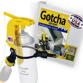 Gotcha Sprayer Pro Extension Pole Adaptor assembly detail for versatile aerosol triggering.