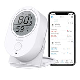 Govee H5051 front LCD display showing temperature and humidity for quick checks.