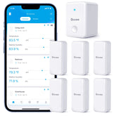 Govee H5100 six-pack hygrometer front view for real-time indoor monitoring
