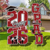 Govpy graduation yard sign 2026 4pcs for a bold outdoor display