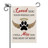 GPGHE memorial garden flag with dog paw; weather-resistant outdoor decor.