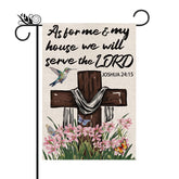 GPGHE Spring Cross Flag front view shows vibrant, fade-resistant printing for outdoor display.