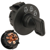 Gradora ignition switch front view, five terminals, for reliable mower ignition.