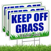 Granatan 3pc keep-off-grass sign for yard clearly marks restricted areas and deters lawn damage.