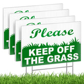 Granatan Keep Off Grass sign, 6x9, double-sided for clear lawn visibility.