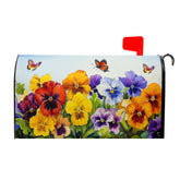 Granbey Watercolor Floral Butterfly Mailbox Cover 21x18 enhances curb appeal with vibrant art.