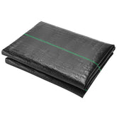 GRASSCLUB weed barrier fabric close-up weave showing durable construction for weed suppression