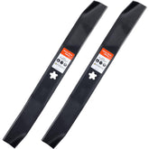 Grasscool mulching blades with 5-star pattern close-up for precise mounting.