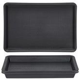 GREANER 3-pack rectangular plant saucers catch excess water for neat indoor pots.