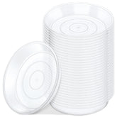 GREANER 30-pack clear plant saucers provide stable pots and spill protection.