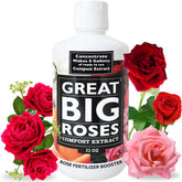 Great Big Roses bottle pour for quick, root-zone feeding.