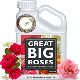 Great Big Plants rose fertilizer booster pour delivers fast root-zone delivery for roses.