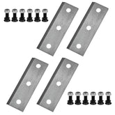 Greatshow four-pack wood chipper blades ready for replacement on compatible machines.