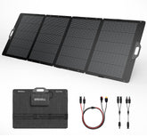 GRECELL 350W foldable panel closed for portable outdoor charging.