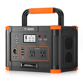 GRECELL 999Wh solar generator front view powering campsite essentials
