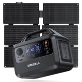 GRECELL solar generator 230Wh powers camping and outdoor adventures.