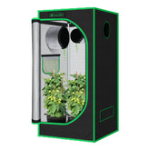 Green Hut 3x3 grow tent front view for compact indoor gardening