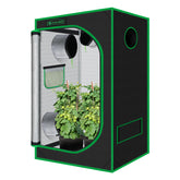 Green Hut grow tent with observation window for easy monitoring of plants