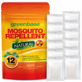 Greenbase travel mosquito repellent pouches, 12-pack for indoor and outdoor use