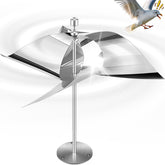 Greenight bird-scare reflector in outdoor setup deters birds with flashing light.