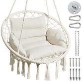 GREENSTELL hammock chair cloud cushion close-up showing plush comfort for relaxing.