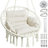 GREENSTELL hammock chair cushion close-up for cloud-like comfort.