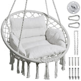 Greenstell hammock chair cushion close-up reveals cloud-like comfort and breathable filling.