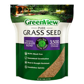 GreenView Pure Grass Seed bag with branding for quick lawn seeding