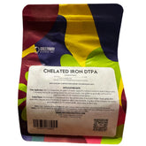 Greenway Biotech chelated iron DTPA 11% bottle for alkaline soils aiding iron uptake and chlorosis correction.