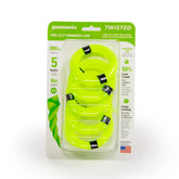 Greenworks 0.080-inch pre-cut twisted line for quick loading and durability.