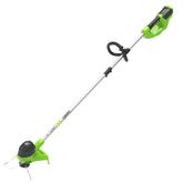 Greenworks BST4000 front-mount motor for balanced trimming.