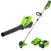 Greenworks yard tool combo kit 40V powers dual tools for quick curb appeal improvements