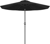 Greesum 9ft canopy in black provides shade for patios and pools.