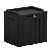 Greesum 31-gallon outdoor storage box with closed lid for patio organization