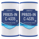 Grefilt hot tub filter compatible with Pleatco PRB35-IN for clean spa water.
