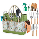 Grenebo 8-tool garden set with stylish tote bag for organized gardening