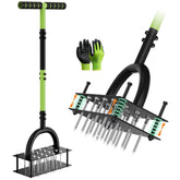 Grenebo lawn aerator with 16 spikes for deep soil penetration and a lush lawn