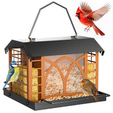 Grete Gotye bird feeder with dual suet cages for versatile feeding