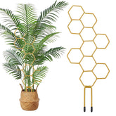 Grevosea 14in honeycomb indoor trellis supports vertical growth for potted plants.