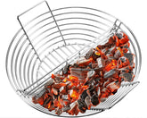 GriAddict replacement Kamado basket with divider enabling two-zone cooking