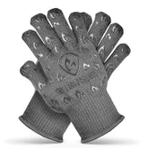 Grill Armor Gloves with 932°F heat protection for safe handling near open flames.